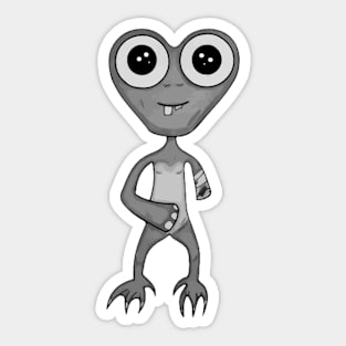 tiny alien Sticker